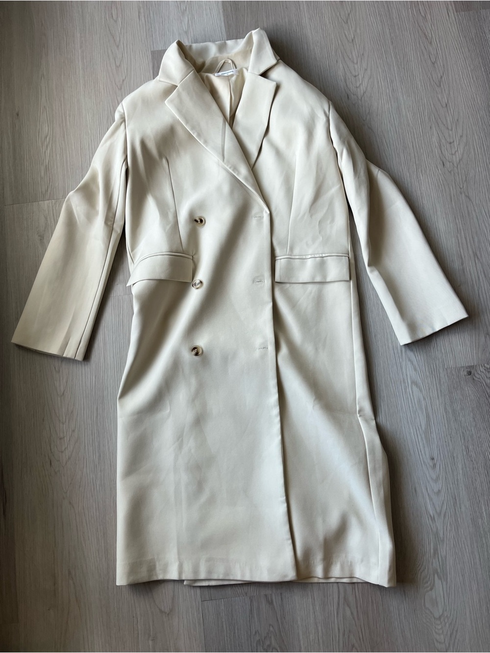 Peppermayo Cream Long Trench Coat Size S